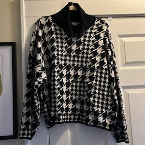 H&M houndstooth knit top size xl